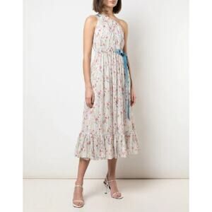 Alexis Floral Maxi Dress with Blue Accents